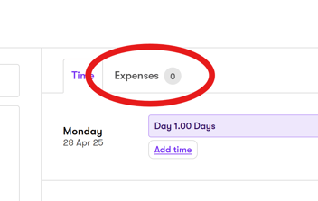WA expenses tab